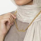 Custom name necklace cuban chain