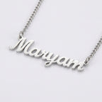 Custom name necklace 1mm Curb chain