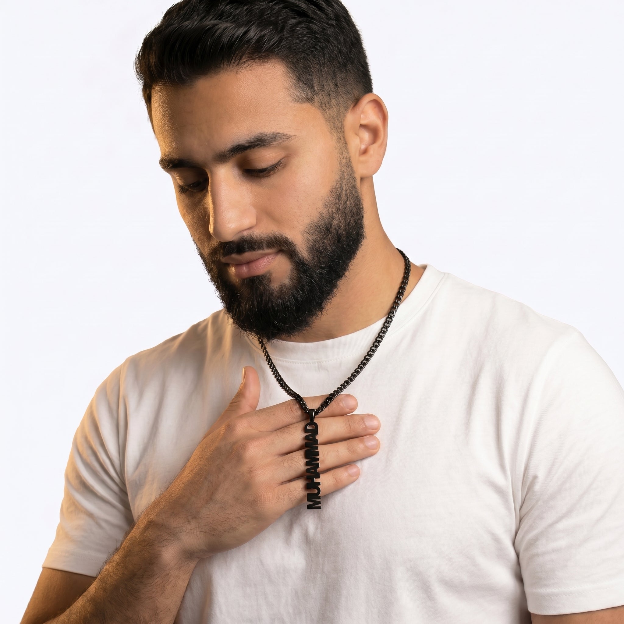 Mens name necklace cuban chain