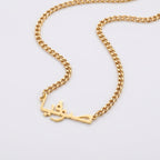 Custom name necklace 3mm Curb chain