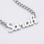 Custom name necklace 3mm Curb chain