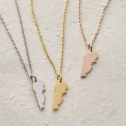 Custom Map Necklace