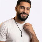 Mens name necklace rope chain