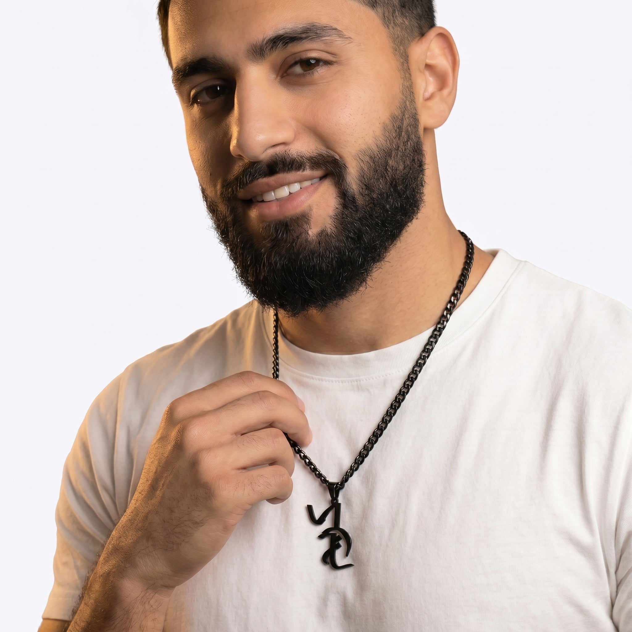 Mens name necklace cuban chain