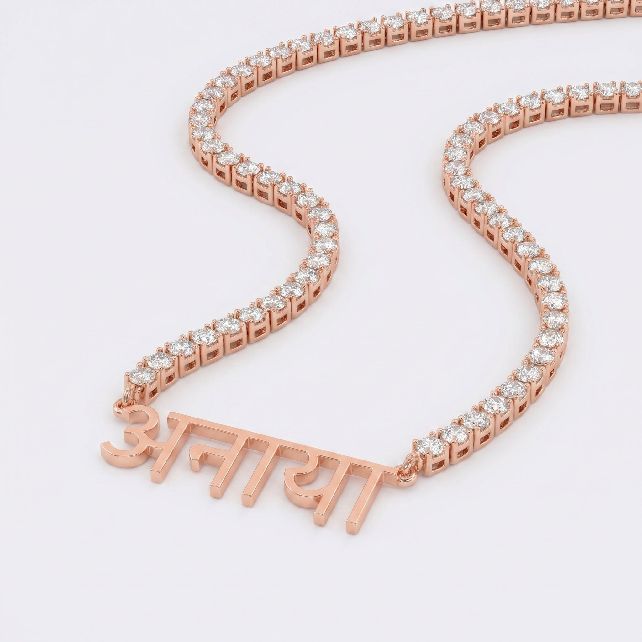 Custom name necklace tennis chain