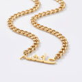 Custom name necklace cuban chain