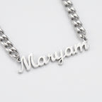 Custom name necklace cuban chain