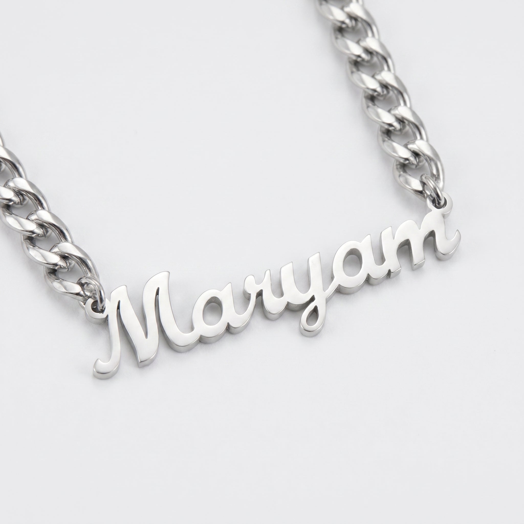 Custom name necklace cuban chain