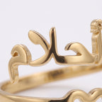 Custom Name Ring with Hollow heart