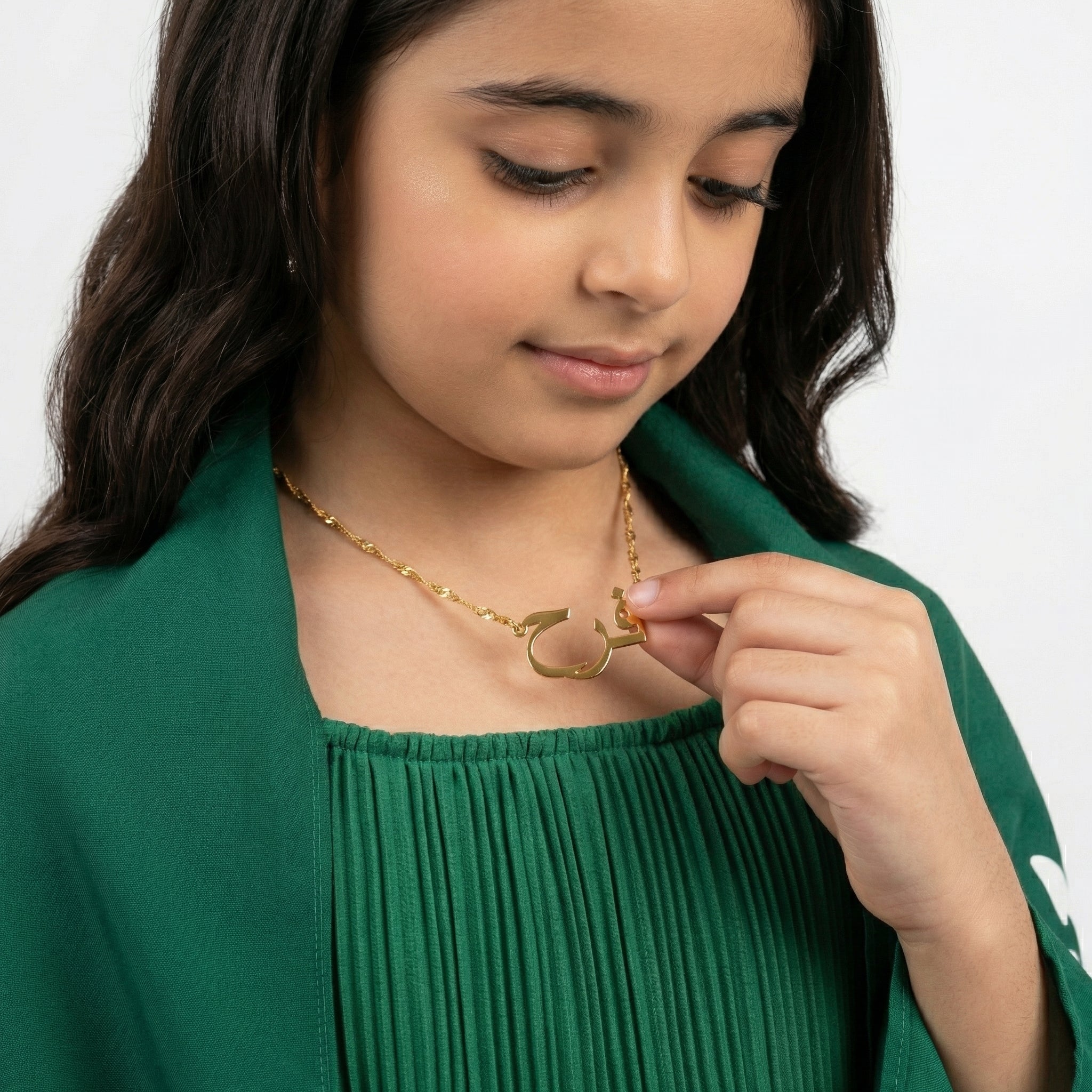 Custom Name Twisted Chain Girls Necklace