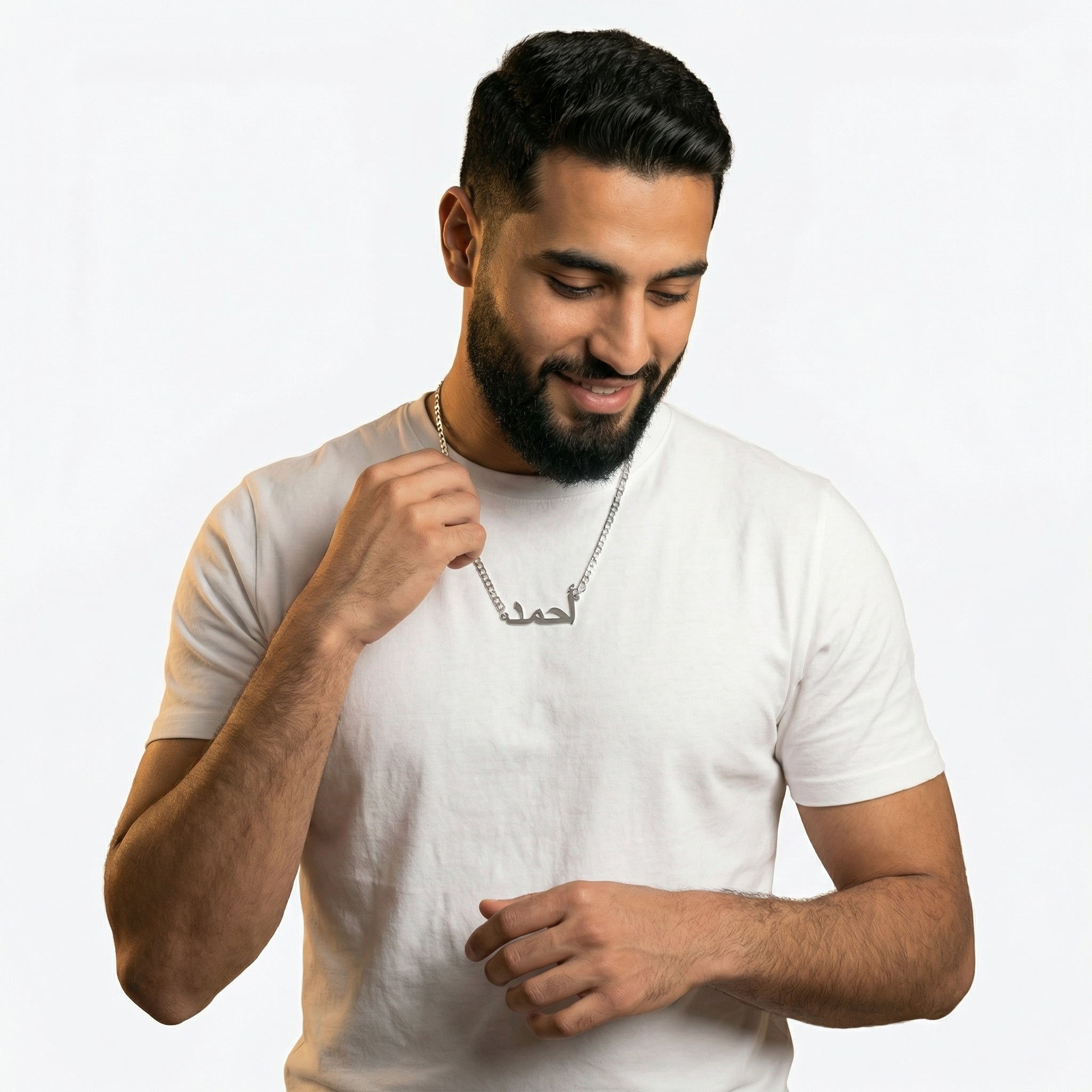 Custom Name Moon Chain Men's Necklace