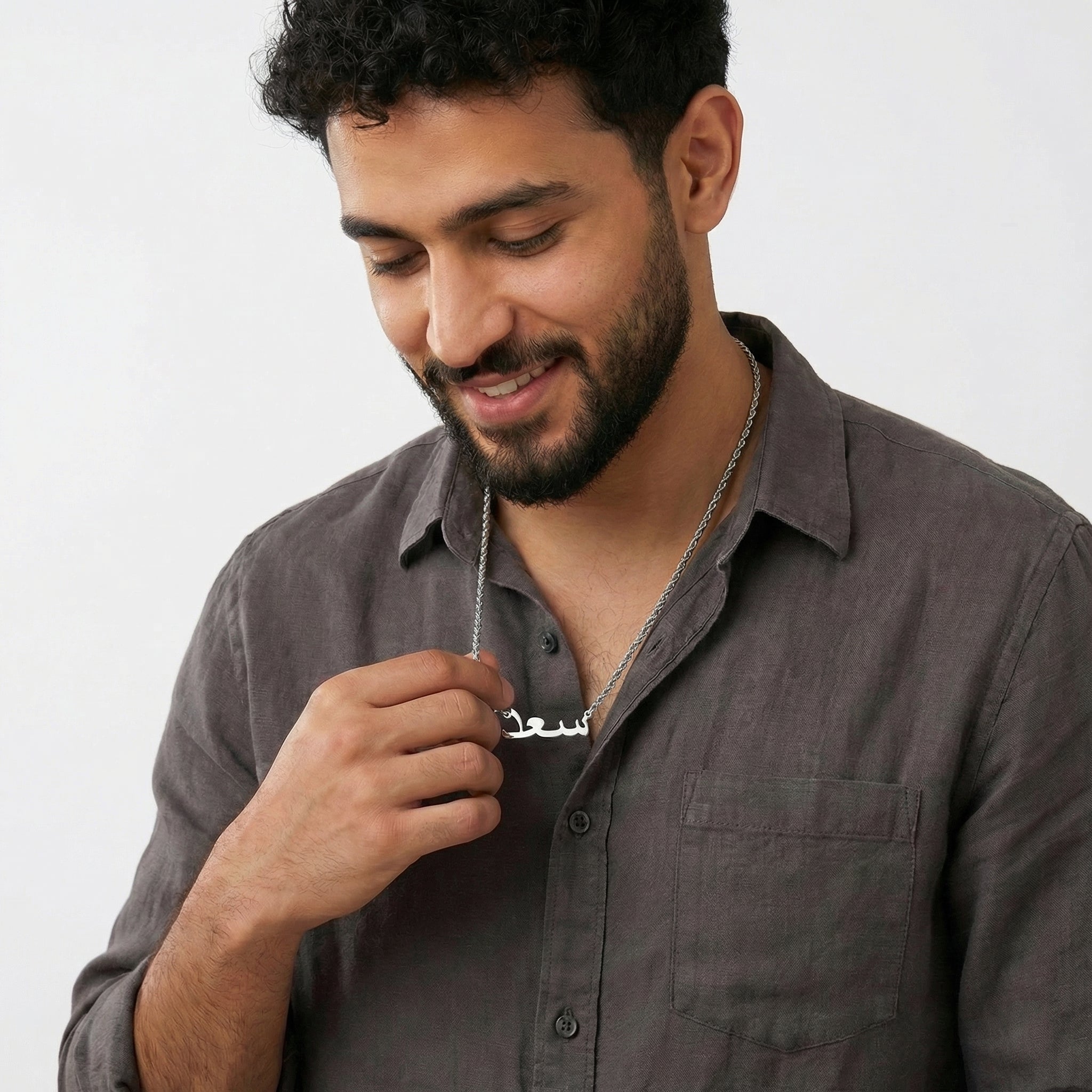 Custom Name Rope Chain Men's Necklace