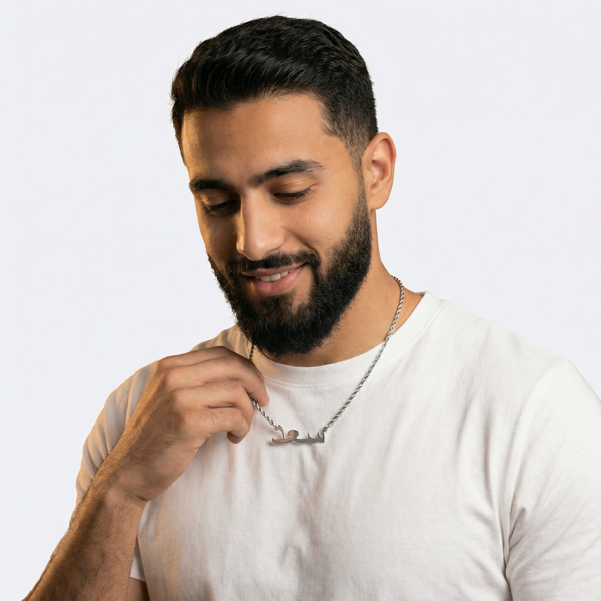 Custom Name Rope Chain Men's Necklace