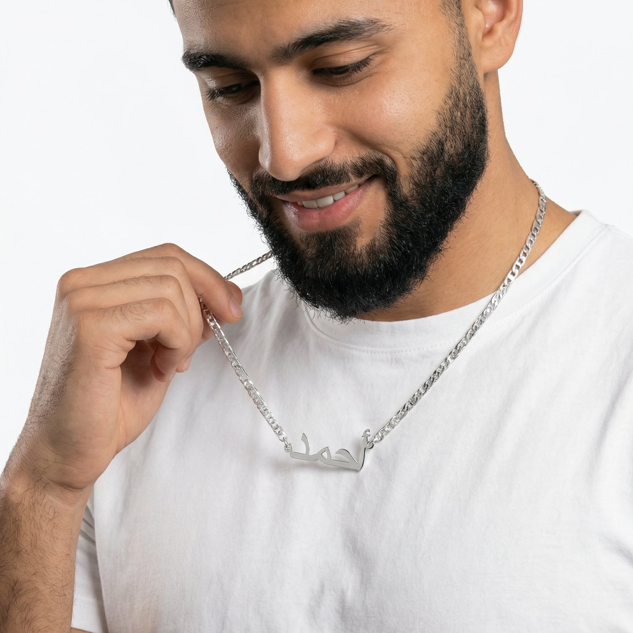 Custom Name Moon Chain Men's Necklace