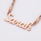 Custom name necklace rope chain