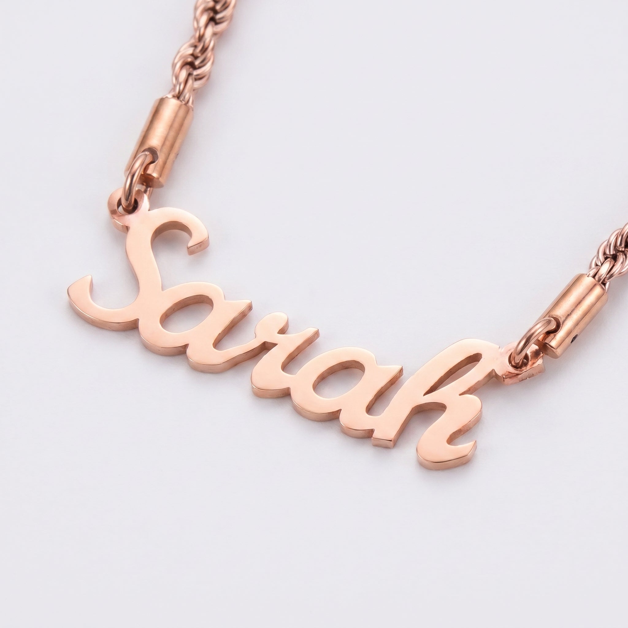 Custom name necklace rope chain