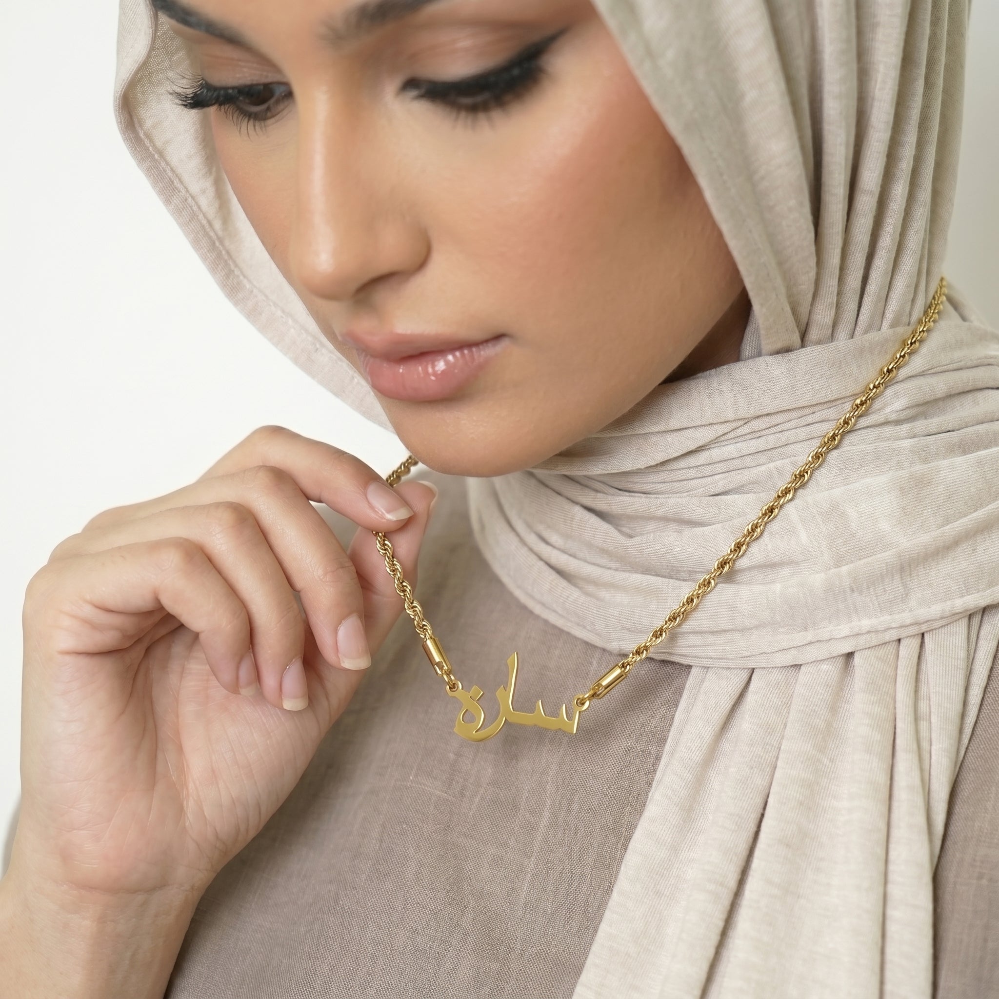 Custom name necklace rope chain