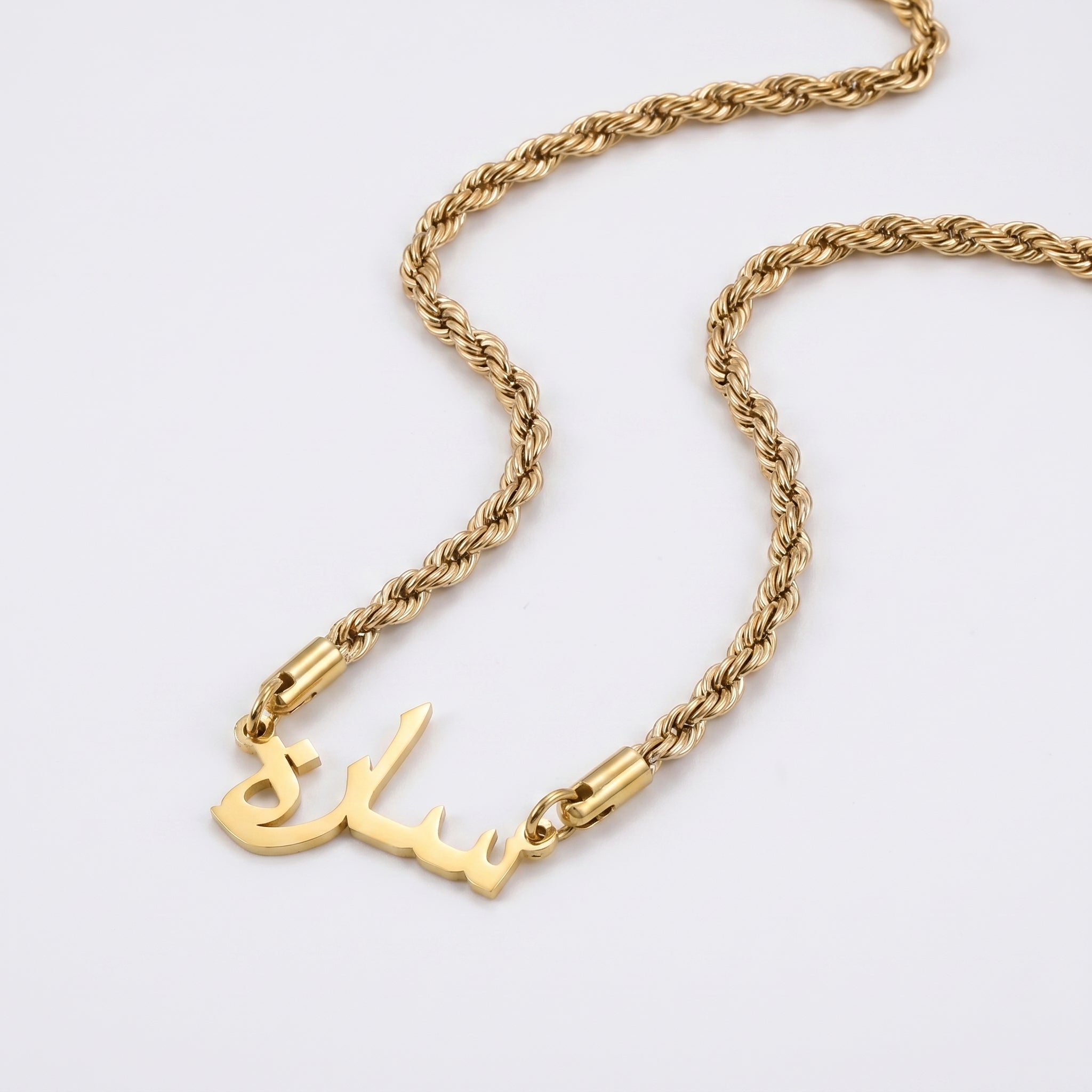 Custom name necklace rope chain