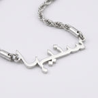 Custom name necklace rope chain