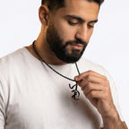 Mens name necklace rope chain