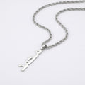 Mens name necklace rope chain