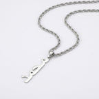 Mens name necklace rope chain
