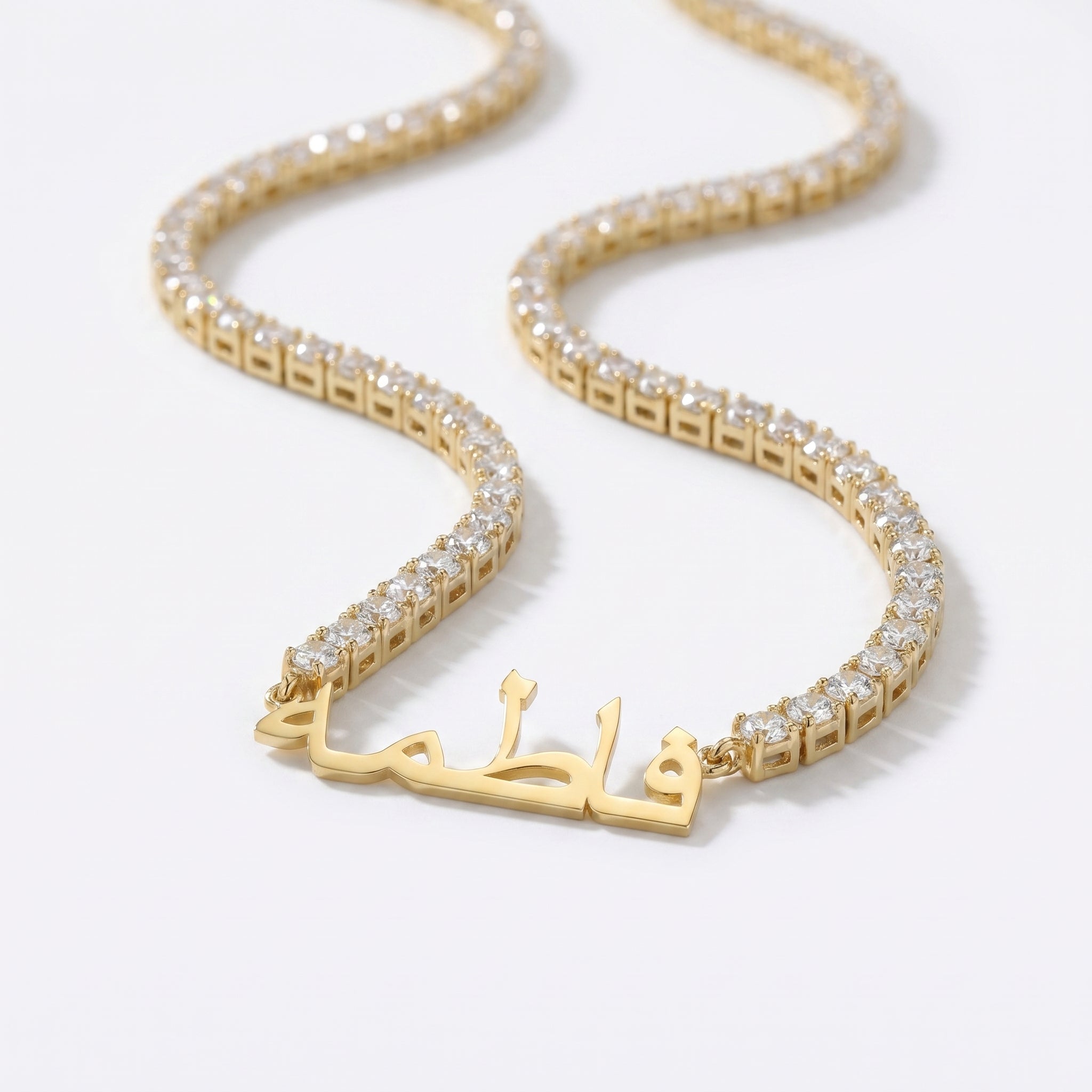 Custom name necklace tennis chain