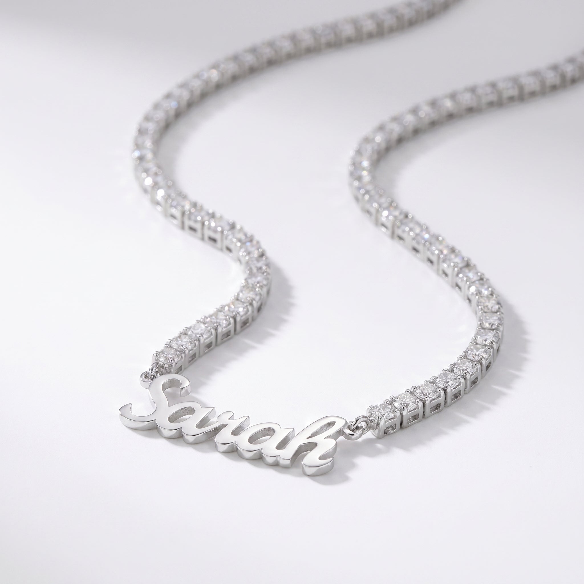 Custom name necklace tennis chain