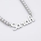 Custom name necklace tennis chain