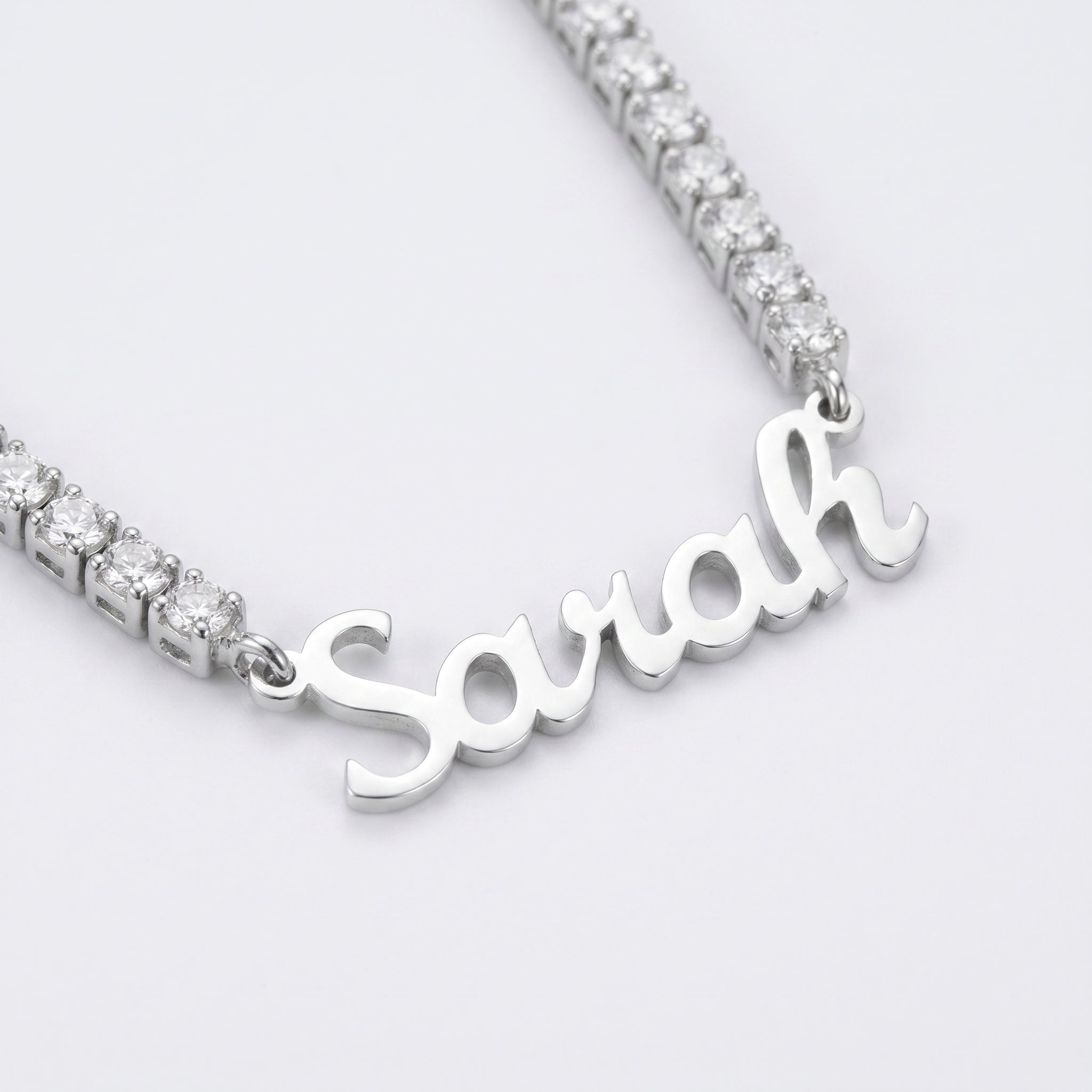 Custom name necklace tennis chain