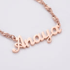 Custom name necklace twisted chain