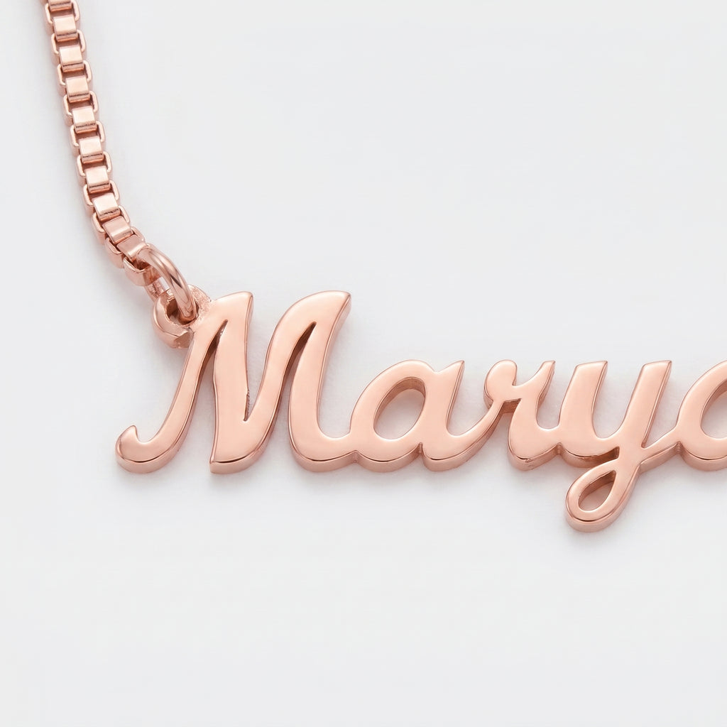 Custom name necklace box chain