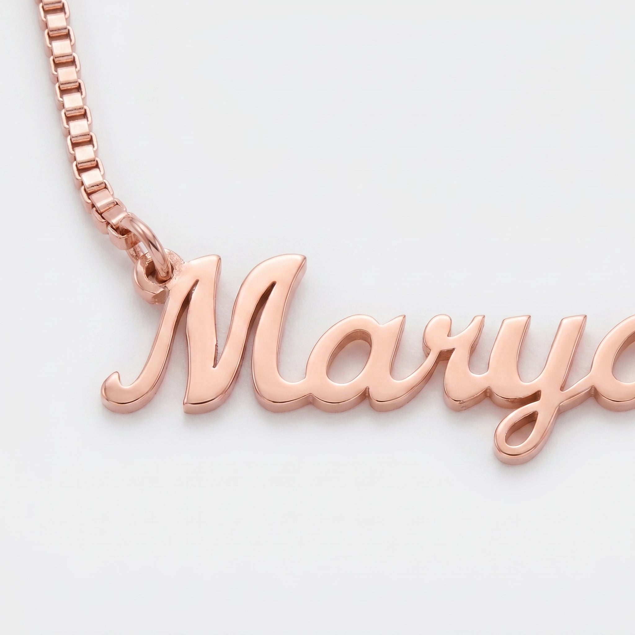 Custom name necklace box chain