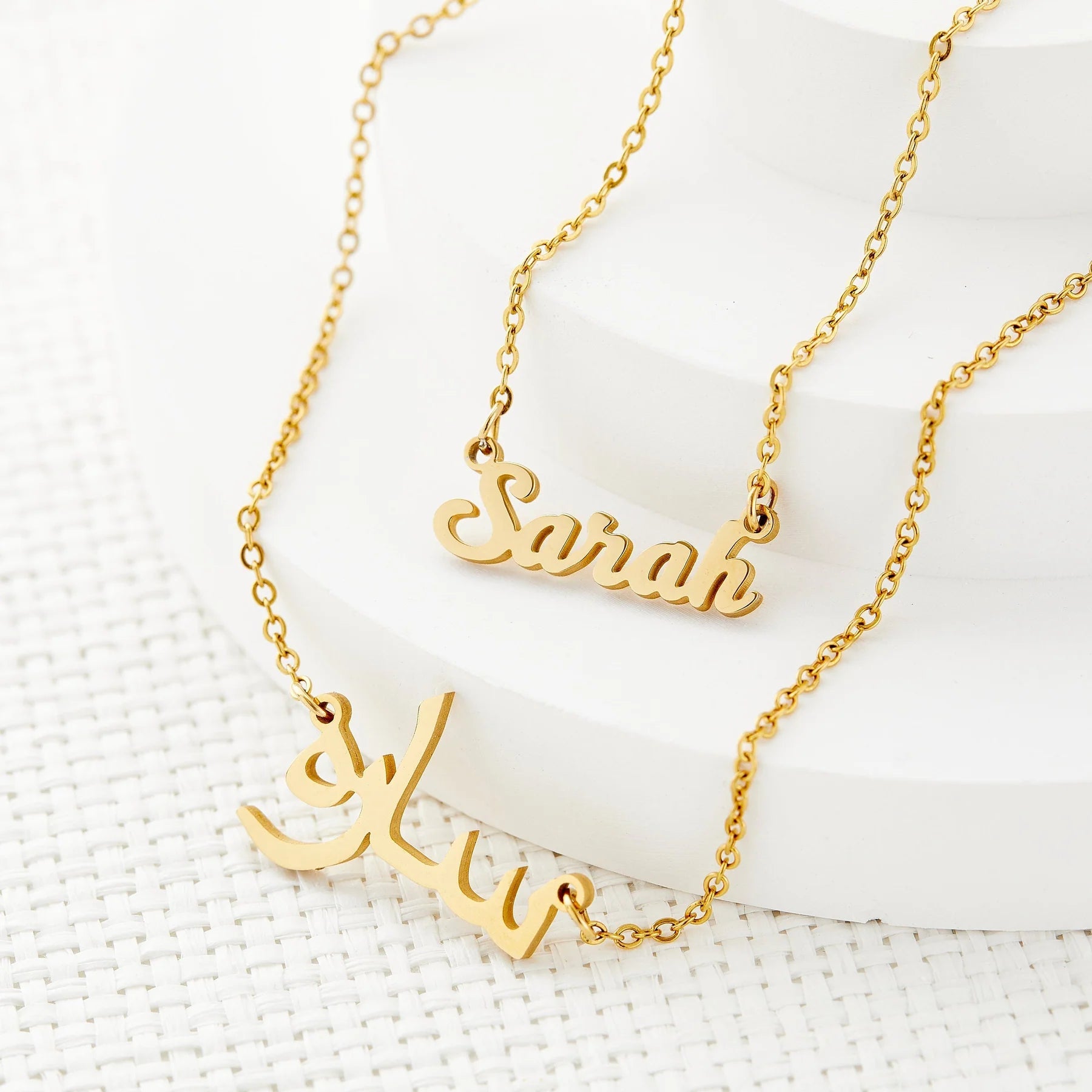 Custom hindi fashion name necklace