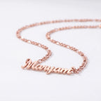 Custom name necklace figaro chain