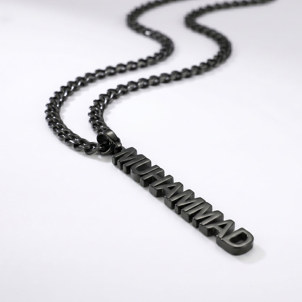 Mens name necklace cuban chain