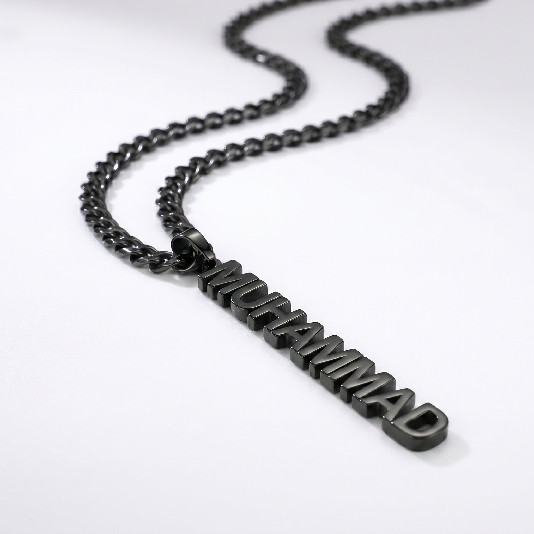 Mens name necklace cuban chain