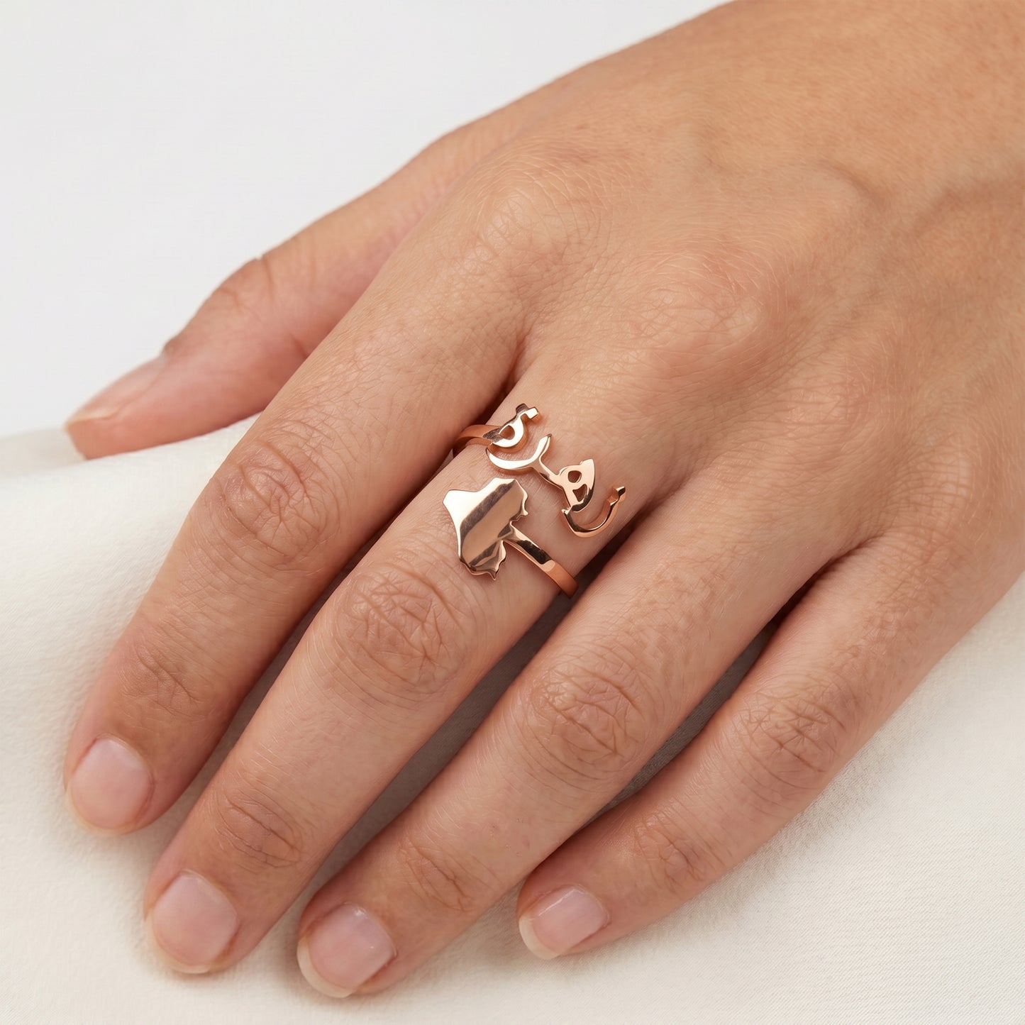 Custom Name Ring with map